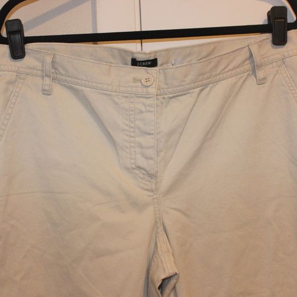 J. Crew  Khaki City Fit Wide Leg Pants Women Size 14 - Picture 4 of 13